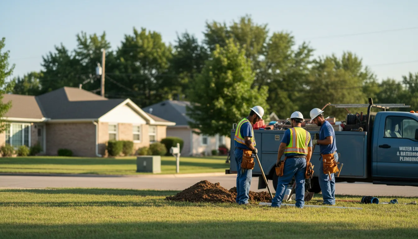 Residential water line and bathroom plumbing service in Erin, TN